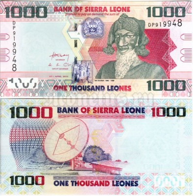 банкнота Сьерра-Леоне 1000 леоне 2013 год