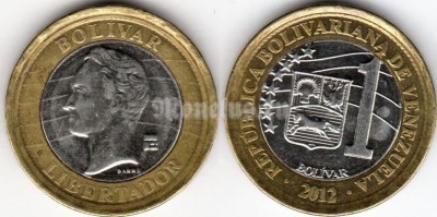 монета Венесуэла 1 боливар 2012 год