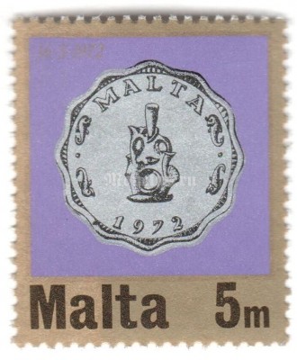 марка Мальта 5 мил "Earthen Lampstand" 1972 год