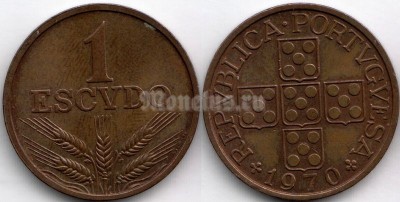 монета Португалия 1 эскудо 1970 год