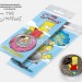монета 25 рублей - The Simpson's, Барт Симпсон, цветная, неофициальный выпуск в открытке