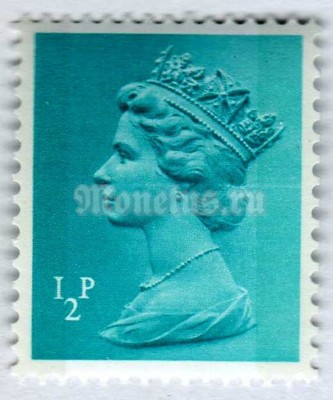 марка Великобритания 1/2 пенни "Queen Elizabeth II"