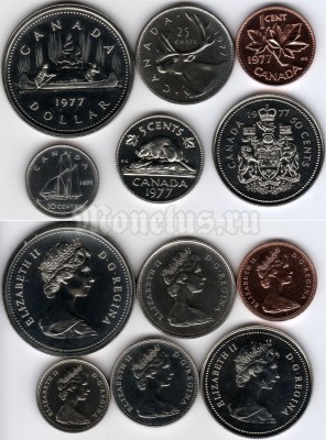 Канада набор из 6-ти монет 1977 год