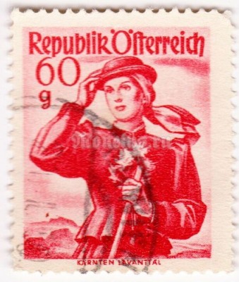марка Австрия 60 Австрийских грош "Каринтия, Лавантталь" 1948 год