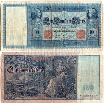 банкнота Германия 100 марок 1910 год