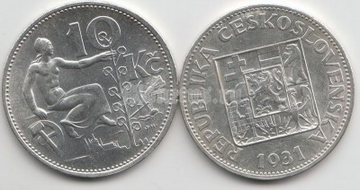 Чехословакия 10 крон 1931 год