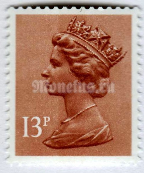 марка Великобритания 13 пенни "Queen Elizabeth II"