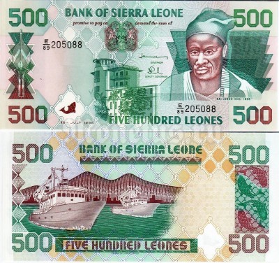 банкнота Сьерра-Леоне 500 леоне 1998 год