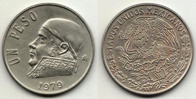 монета Мексика 1 песо 1979 года - Хосе Мария Морелос