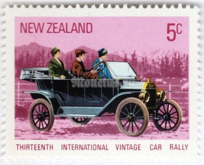 марка Новая Зеландия 5 центов "Ford" 1972 год