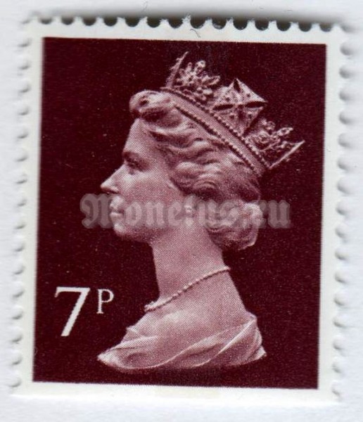 марка Великобритания 7 пенни "Queen Elizabeth II"