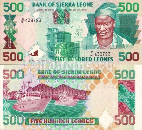 банкнота Сьерра-Леоне 500 леоне 2003 год