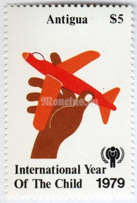марка Антигуа 5 долларов "Plane" 1979 год