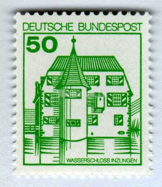 марка ФРГ 50 пфенниг "Inzlingen Moated Castle" 1980 год