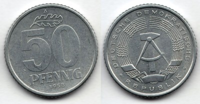 монета Германия 50 пфеннигов 1958 год