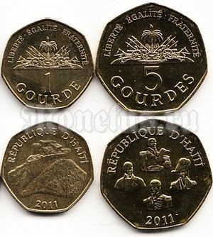 Гаити набор из 2-х монет 1997 - 2011 год