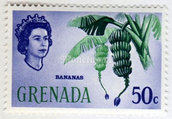 марка Гренада 50 центов "Bananas" 1966 год