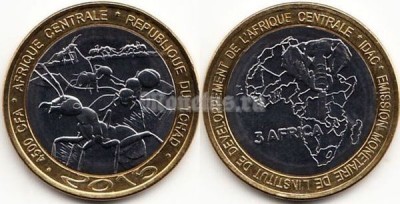Монета Чад 3 африка/4500 франков 2015 год - Муравьи