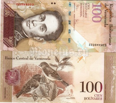 банкнота Венесуэла 100 боливаров 2009 год, 3 DE SEPTEMBRE