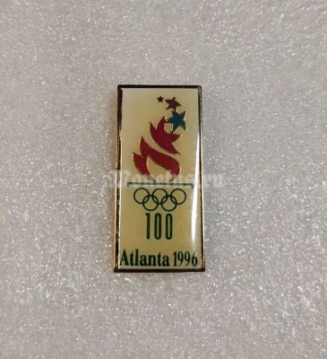 Значок ( Спорт ) Олимпиада. Атланта Atlanta 1996 Эмблема. Факел
