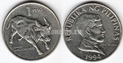 монета Филиппины 1 писо 1994 год