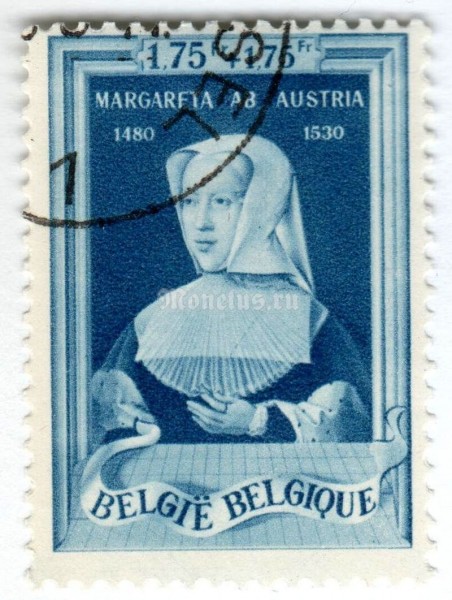 марка Бельгия 1,75+1,75 франка "Paintings" 1945 год Гашение