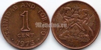 монета Тринидад и Тобаго 1 цент 1973 год