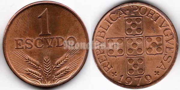 монета Португалия 1 эскудо 1979 года
