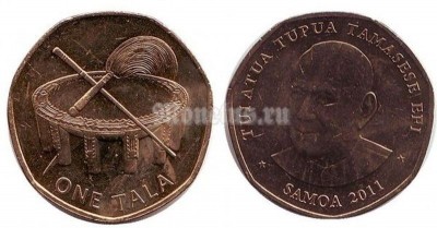 Монета Самоа 1 тала 2011 год