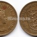 монета Джерси 1/4 шиллинга 1957 год