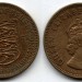 монета Джерси 1/4 шиллинга 1957 год