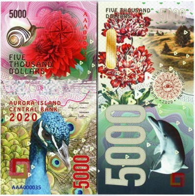 Бона Остров Аврора 5000 долларов 2020 год - Флора и фауна