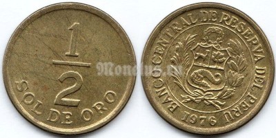 монета Перу ½ соль 1976 год