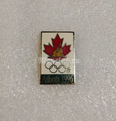 Значок ( Спорт ) Олимпиада Атланта Atlanta 1996 Национальный Олимпийский комитет Канады