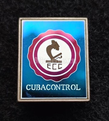 Значок Куба Cuba Cubacontrol ECC, ситалл зеркальный стекло