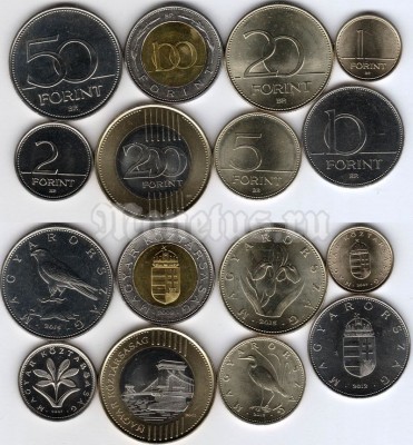 Венгрия набор из 8-ми монет 2007 - 2015 год