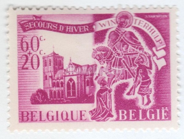 марка Бельгия 60+20 сентим "Winterhelp" 1943 год