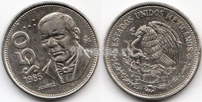 монета Мексика 50 песо 1985 год