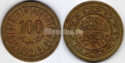 монета Тунис 100 миллимов 1960 год