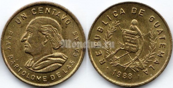 монета Гватемала 1 сентаво 1988 год