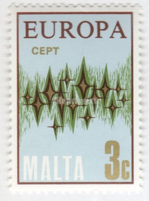 марка Мальта 3 цента "C.E.P.T.- Communications" 1972 год
