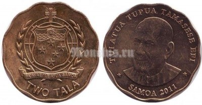 Монета Самоа 2 тала 2011 год