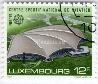 марка Люксембург 12 франков "EUROPA - Modern architecture" 1987 год Гашение