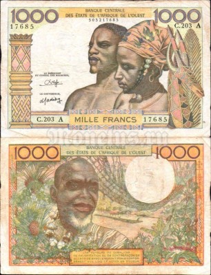 бона Западная Африка 1000 франков