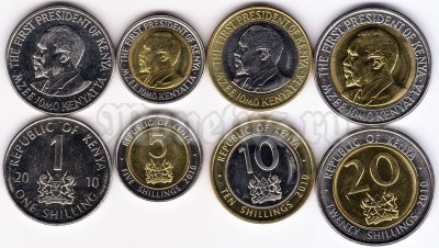 Кения набор из 4-х монет 2010 год