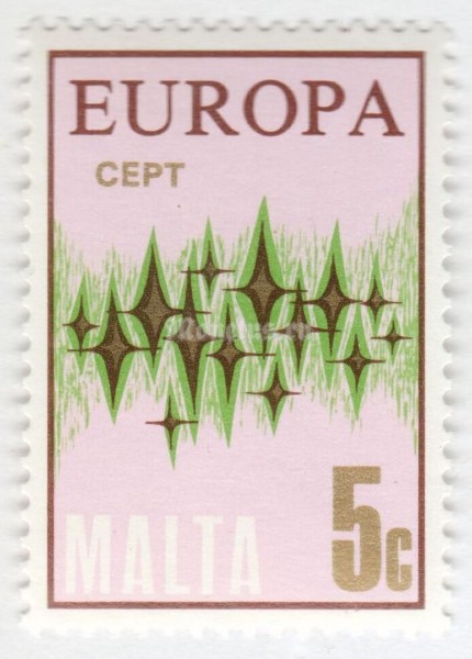 марка Мальта 5 центов "C.E.P.T.- Communications" 1972 год