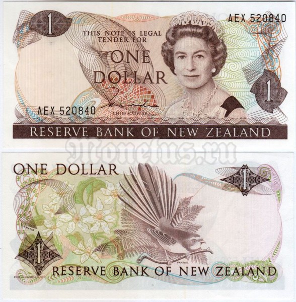 банкнота Новая Зеландия 1 доллар 1981 - 1985 год