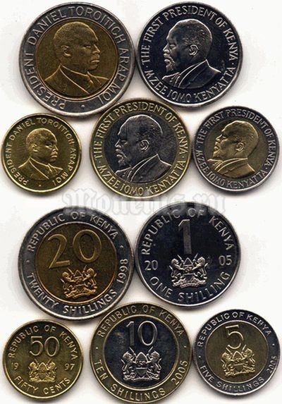 Кения набор из 5-ти монет