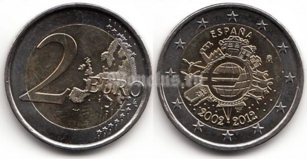монета Испания 2 евро 2012 год