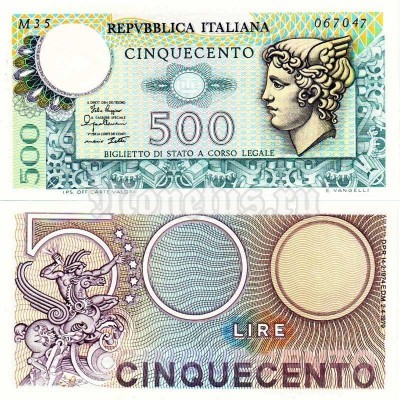 банкнота Италия 500 лир 1979 год